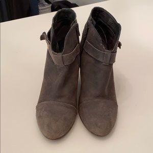 Grey suede Steve Madden booties